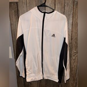 Adidas Women's White and Black Utility Jacket